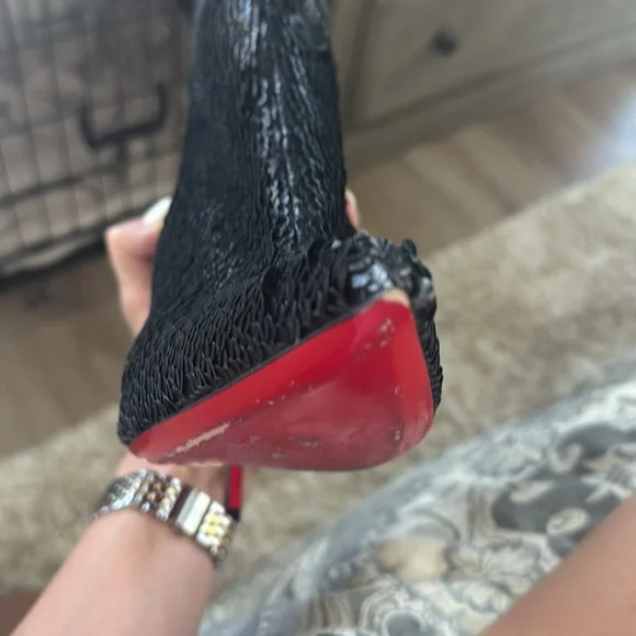 Christian louboutin moulakate 100 paile charbon - Picture 4 of 8